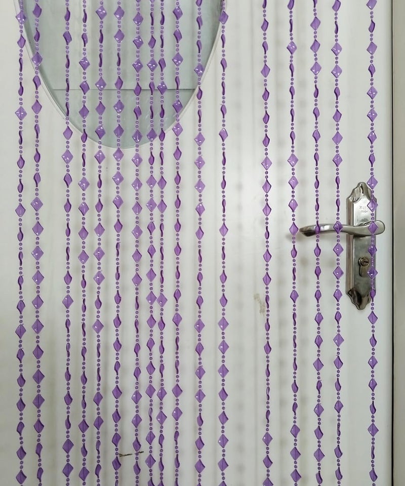 ave split Beaded Curtain Doorways Acrylic Hanging Door Beads String Curtains Tassel Room Divider Screen Decor for Doorway Window Living Room Wedding 050-f-g (39 x 76.8 inch) (Purple) - Image 3