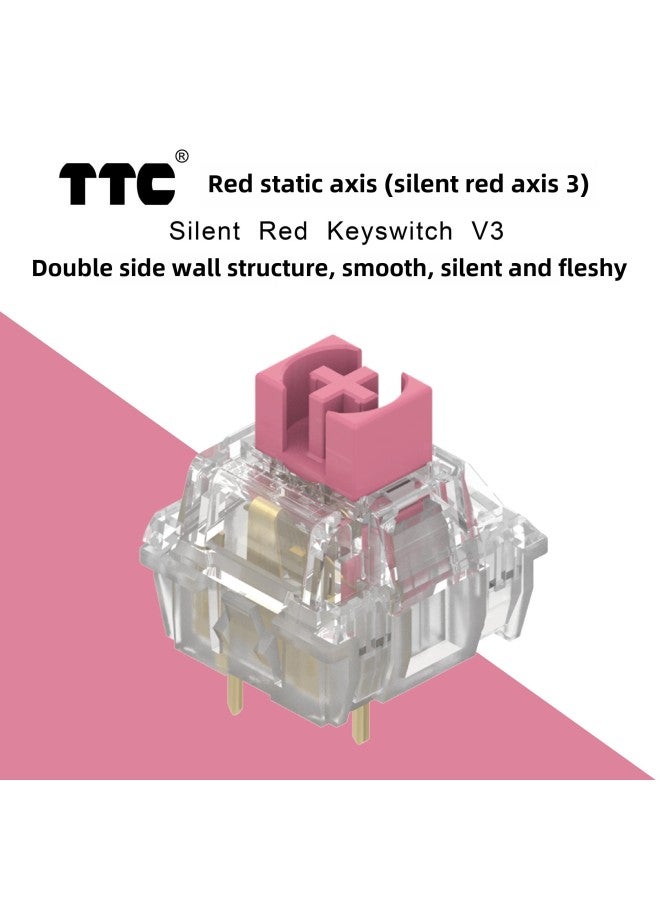 Ttc Powder V2 Moon Red Tea Quick Ice Silent Ace Silent Red Keycap Customized Mechanical Keyboard-Color:V3 Silent Red Axis  - Image 1