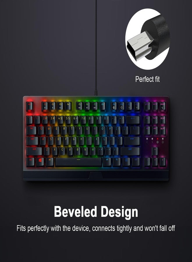 Arzweyk Mini USB Charging Data Sync Cable Cord Compatible with Razer BlackWidow Tournament Edition Chroma/BlackWidow TE Chroma V2 Mechanical Gaming Keyboard, 5.9Ft/1.8m - Image 4