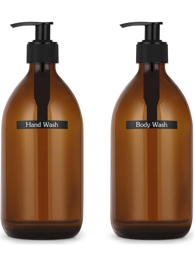 Label Hand Wash & Body Wash Glass Liquid Soap Dispenser 7X20 cm - Brown - pzsku/ZA2FB6C1FF4ACC15FFFAFZ/45/_/1735395047/1c007e16-a1c7-4b0c-83ab-6a4518086789