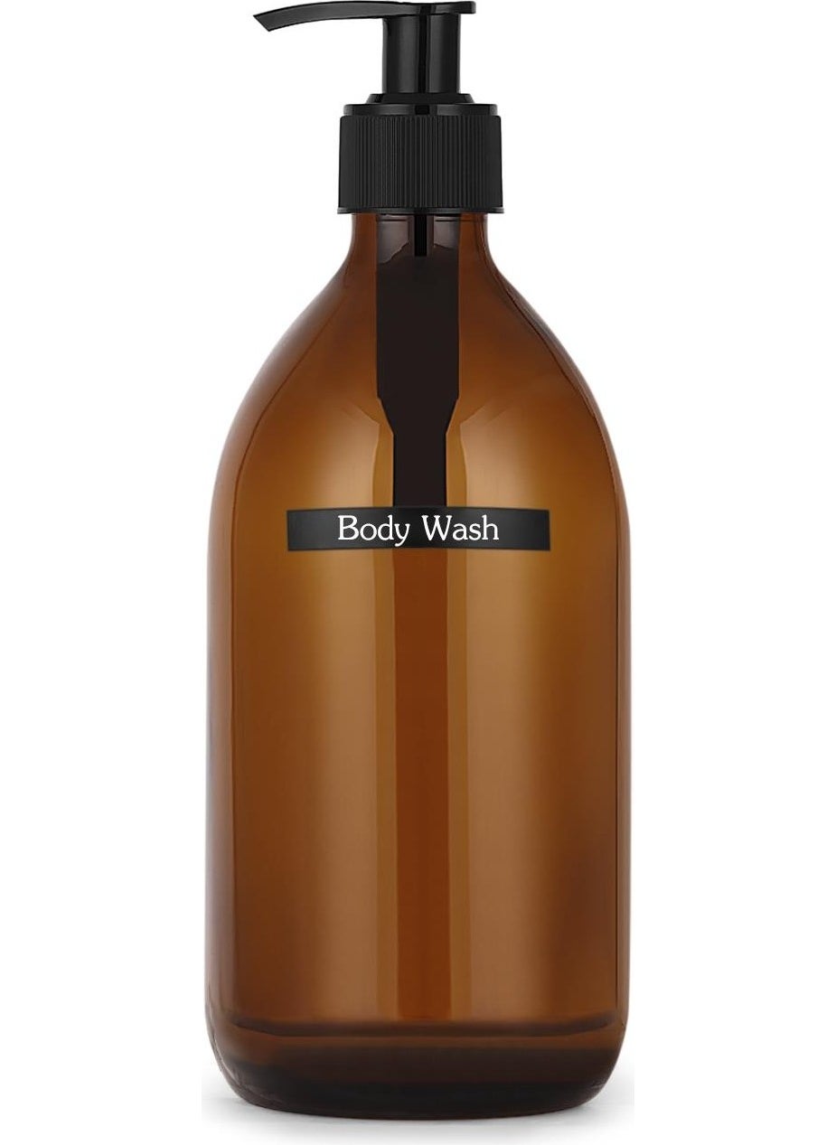 Label Hand Wash & Body Wash Glass Liquid Soap Dispenser 7X20 cm - Brown - pzsku/ZA2FB6C1FF4ACC15FFFAFZ/45/_/1735395049/f63ca35d-8436-4c79-9544-1c4af1599d12