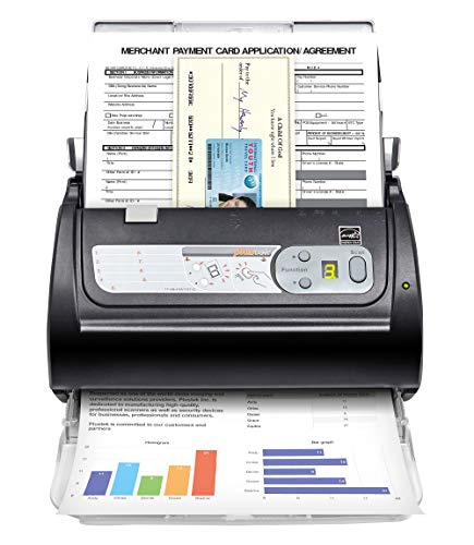 Plustek PS188 High Speed Double-Sided Color Document Scanner, with Automatic Document Feeder (ADF), 30 Pages Per Minute, Support Windows 7/8/10/11 - Image 1
