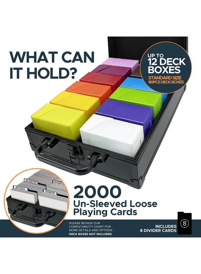كاردكينج برو حافظة تخزين بطاقة الألعاب (إصدار PRO/MTG) | مناسبة ل Magic The Gathering و Yugioh وغيرها من TCG وما إلى ذلك (اللعبة غير مدرجة) | يتضمن 8 فواصل | يناسب ما يصل إلى 2000 بطاقة فضفاضة غير أكمام - Image 4