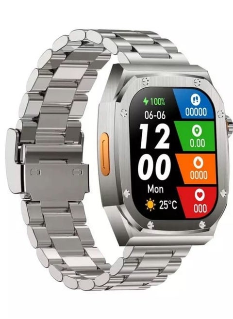 The iOsuite Vogue Smartwatch is a Stylish and Technologically Advanced Wearable Designed for Users Who Seek both Elegance and Functionality. Its Stainless Steel Band gives it a Premium Look, Making It Suitable For Both Casual And Formal Wear.