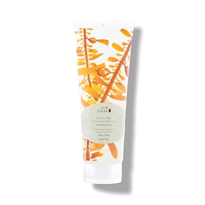 100 % Pure 100% PURE Kelp & Mint Volumizing Shampoo Purifying Hydration & Deep Detox - Botanical Body Boost for Dry, Damaged Thinning Hair, Promotes Healthy Growth for Women & Men - Sulfate Free - 8 Fl Oz - Image 1