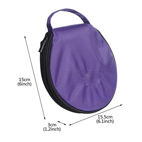 ZYHW Round 20 Disc Purple Oxford Fabric CD DVD Holder Storage Case - Image 3
