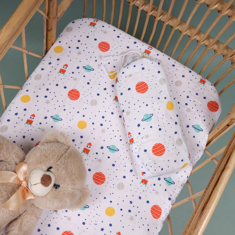 Kicks & Crawl Space Explorer Organic Crib Sheet - Image 1