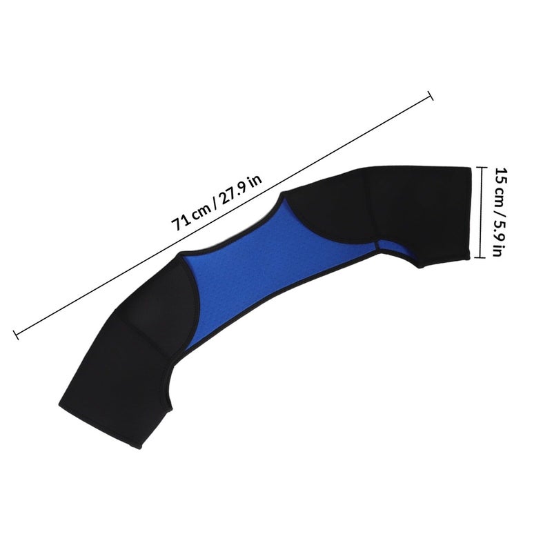Adjustable Shoulder Support Brace Sleeves 2PCS Breathable Compression Wrap Black - Image 3