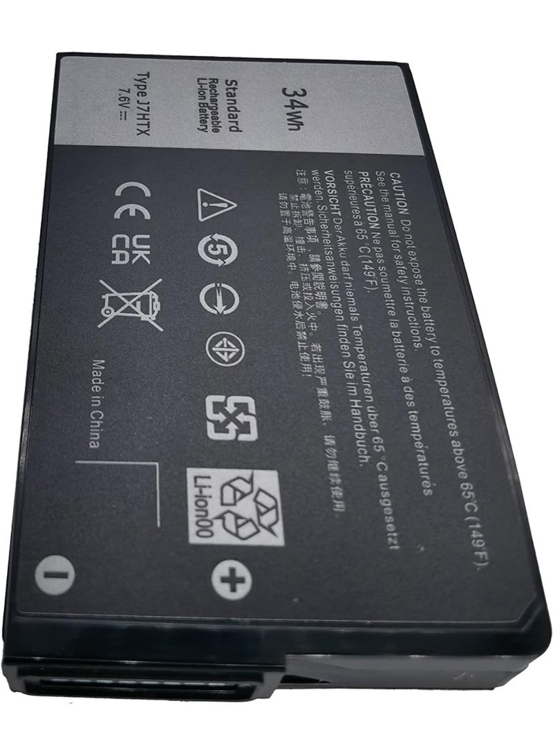 New replacement J7HTX 7XNTR Battery Compatible with Dell Latitude 7202 7212 7220 Rugged Extreme Tablet Series 02JT7D 2JT7D FH8RW VW5Y4 J82G5 451-BBOR 451-BCCO - Image 3