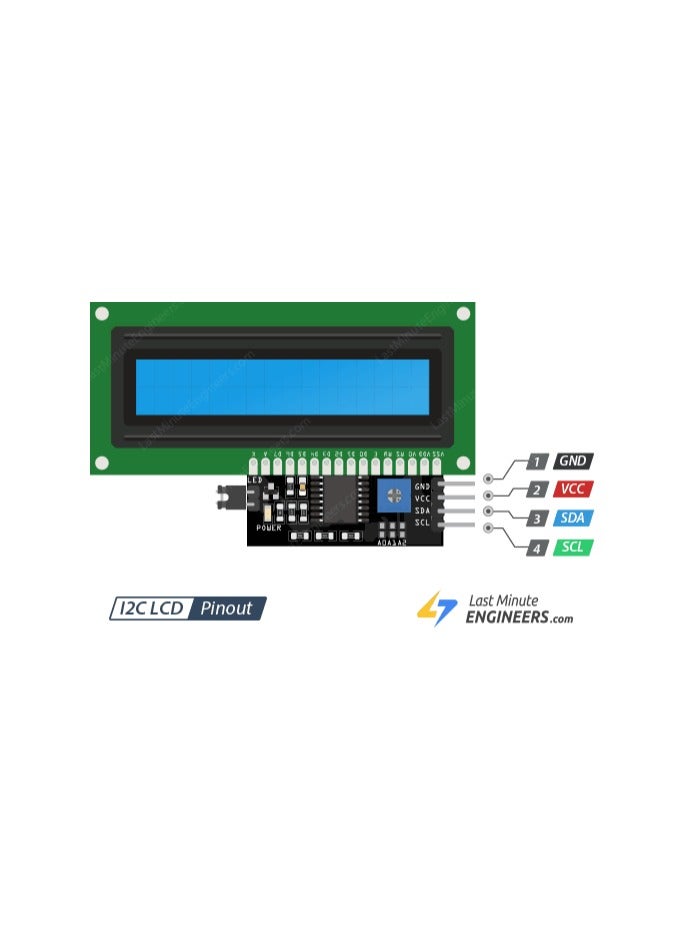 I2C Module for LCD Display with PCF8574 chip, compatible with Arduino, Raspberry Pi  - Image 3