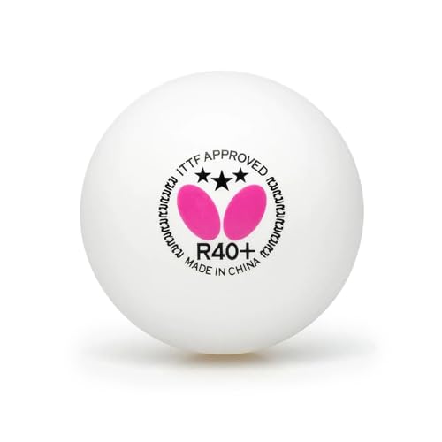 Butterfly R40+ 40mm White Ping Pong Balls - ITTF Certified Professional Table Tennis Balls - Poly Material - 3 Bolls - Image 1