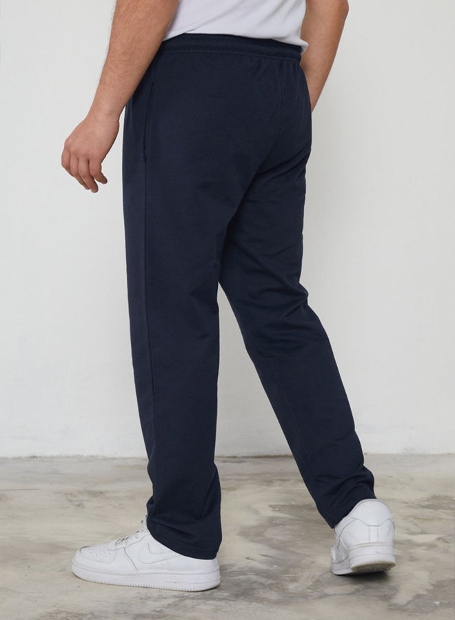 trendyol Navy Blue Regular/Normal Cut New York Embroidered Straight Leg Sweatpants - Image 4