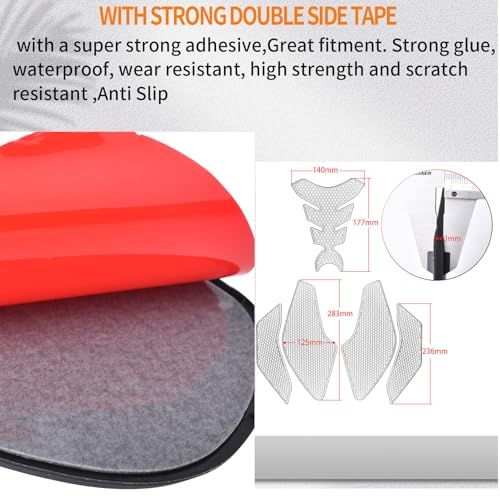 Midimttop Motorcycle Side Center Non-slip Fuel Tank pad Traction Pad Gas Knee Grip Protective Decal Gas Knee Grip Traction Pad fit for SU&ZU&KI GSX-8R GSX-8S GSX8R GSX8S 2023-2025 - Image 3