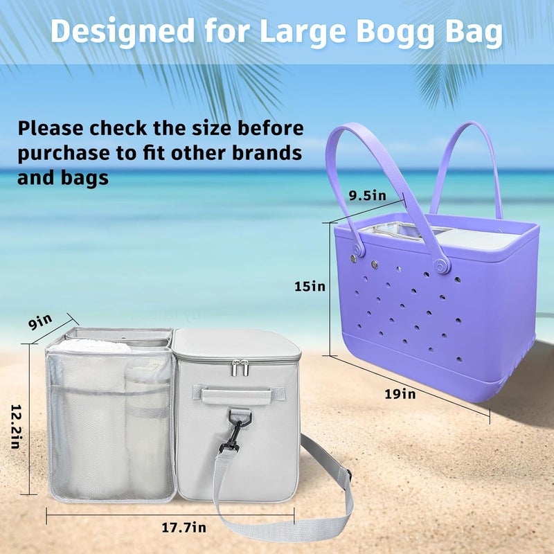 XYFuuee 2-in-1 Cooler Organizer Insert for X Large Bogg Bag - Gray - Image 2