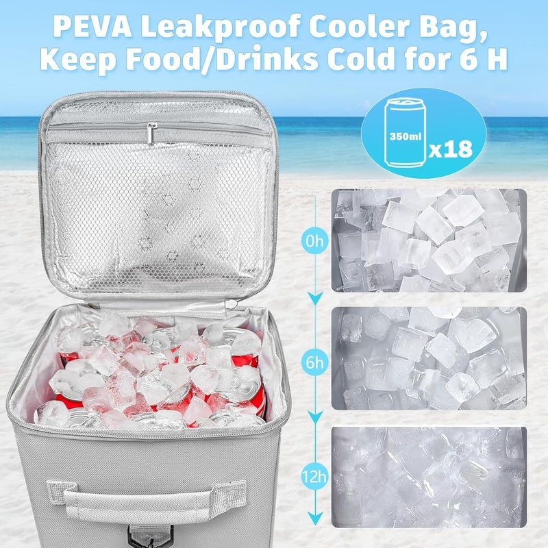 XYFuuee 2-in-1 Cooler Organizer Insert for X Large Bogg Bag - Gray - Image 3