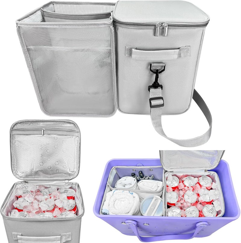 XYFuuee 2-in-1 Cooler Organizer Insert for X Large Bogg Bag - Gray - Image 1