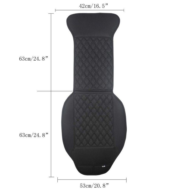 Black Panther 1 Pair Car Seat Covers, Luxury Car Protectors, Universal Anti-Slip Driver Seat Cover with Backrest,Diamond Pattern (Black) - Image 5