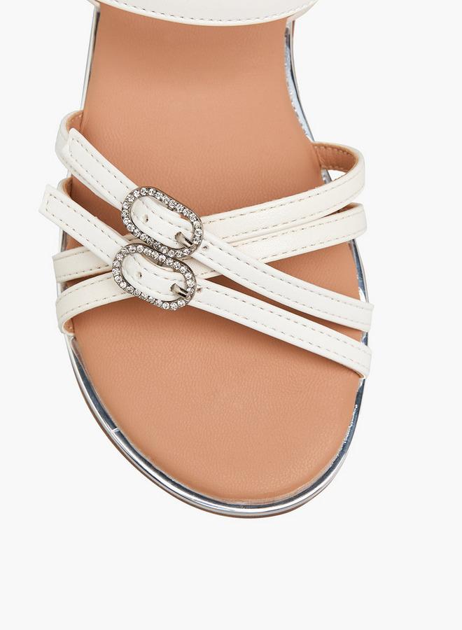 Flora Bella By Shoexpress Flora Bella Girls Embellished Buckle Detail Sandals - Image 3