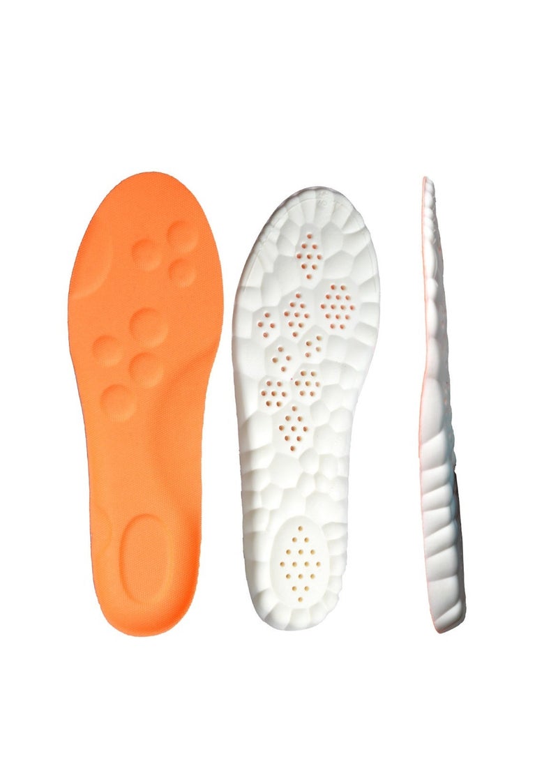 Dr. Joe Medical Brushes Meron Foam Flexible Shock Absorption Arch Support Insole for Running and Sports Shoes, Memory Foam 4D Cloud Technology Foot Insert, Breathable Soft Padded Comfortable Non Slip Shoe Insoles for Men and Women, U Shaped Heel Alignment Orthopedic Support Insert, Sweat Absorbing Honeycomb Design, Lightweight Durable Polyurethane Material, Suitable for Casual Shoes Boots Work Shoes Sneakers Slippers, Pain Relief Foot Cushion Insole for Daily Use, 1 Pack High Resilience Gel Padding Impact Protection, All Day Comfort Support for Plantar Fasciitis Heel Pain Arch Pain Flat Feet, Trim to Fit Universal Size Insert - Image 1