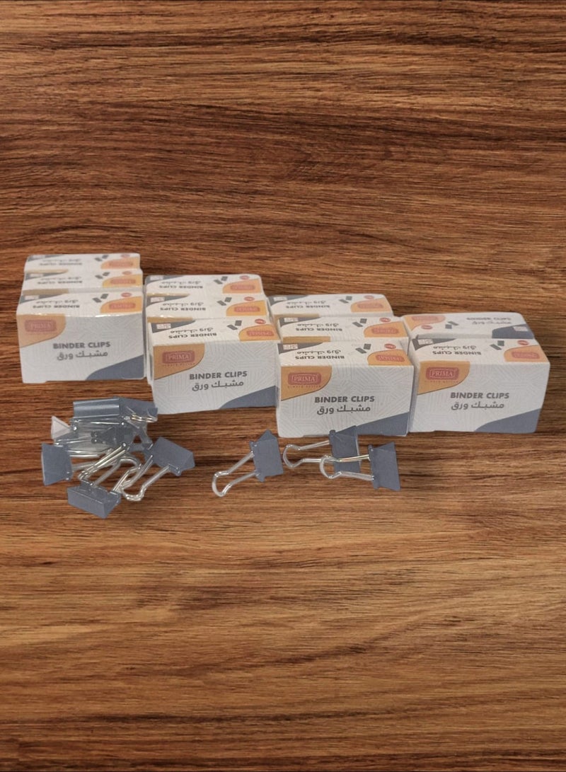 بريما صندوق مشبك مزدوج يتكون من 12 عبوة صغيرة، وكل عبوة تحتوي على 12 مشبك، مقاس 15 مم (1/2 بوصة) - Image 2