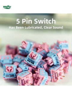 Philikey Mechanical Keyboard Switch Shaft, Linear Trigger, Quick Switch Shaft, Single Tone Bottom Contact, Suitable For Electronic Sports Games, Fast Trigger Speed, Fast Mileage, Noise Reduction, Bottom Contact Sound, Suitable For Players In Need. 40G, 35Pcs/90Pcs/110Pcs, Switch Shaft Body Is A Pentagonal Shaft With A 5-Pin Base, This Product Packaging Includes A Shaft Puller