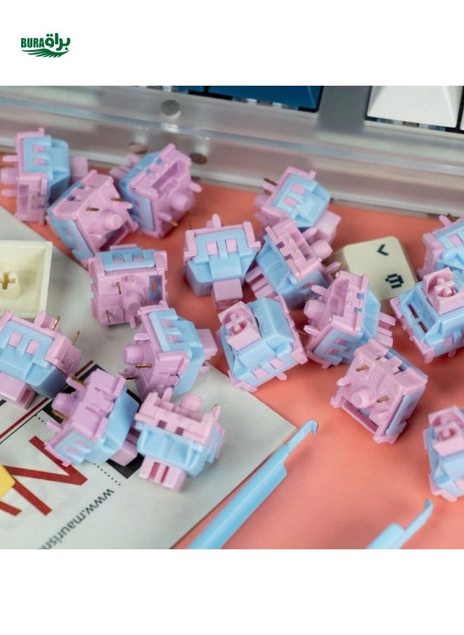 BURAQ - Philikey Mechanical Keyboard Switch Shaft, Linear Trigger, Quick Switch Shaft, Single Tone Bottom Contact, Suitable For Electronic Sports Games, Fast Trigger Speed, Fast Mileage, Noise Reduction, Bottom Contact Sound, Suitable For Players In Need. 40G, 35Pcs/90Pcs/110Pcs, Switch Shaft Body Is A Pentagonal Shaft With A 5-Pin Base, This Product Packaging Includes A Shaft Puller - Image 1