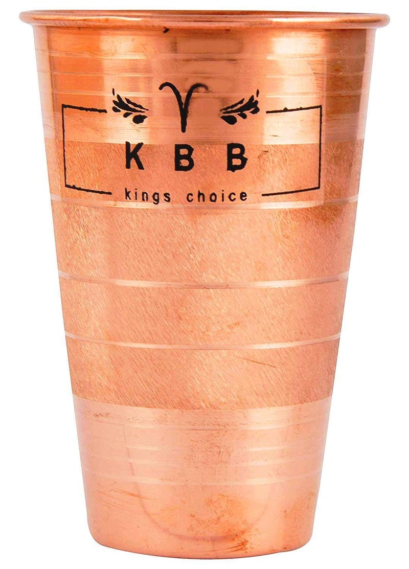 KBB New Touch LASSI Glass Jumbo Copper GlassTumbler 550 ml KBB014 Pack of 1 - Image 1