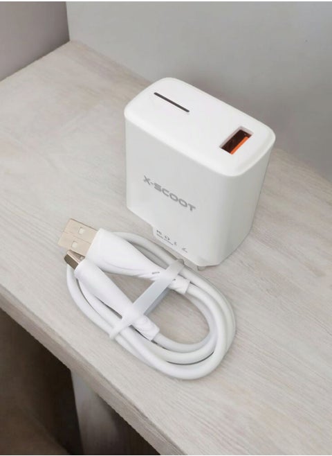 Fast LED Charging Adapter Mobile Phone Charger With Type-C Cable