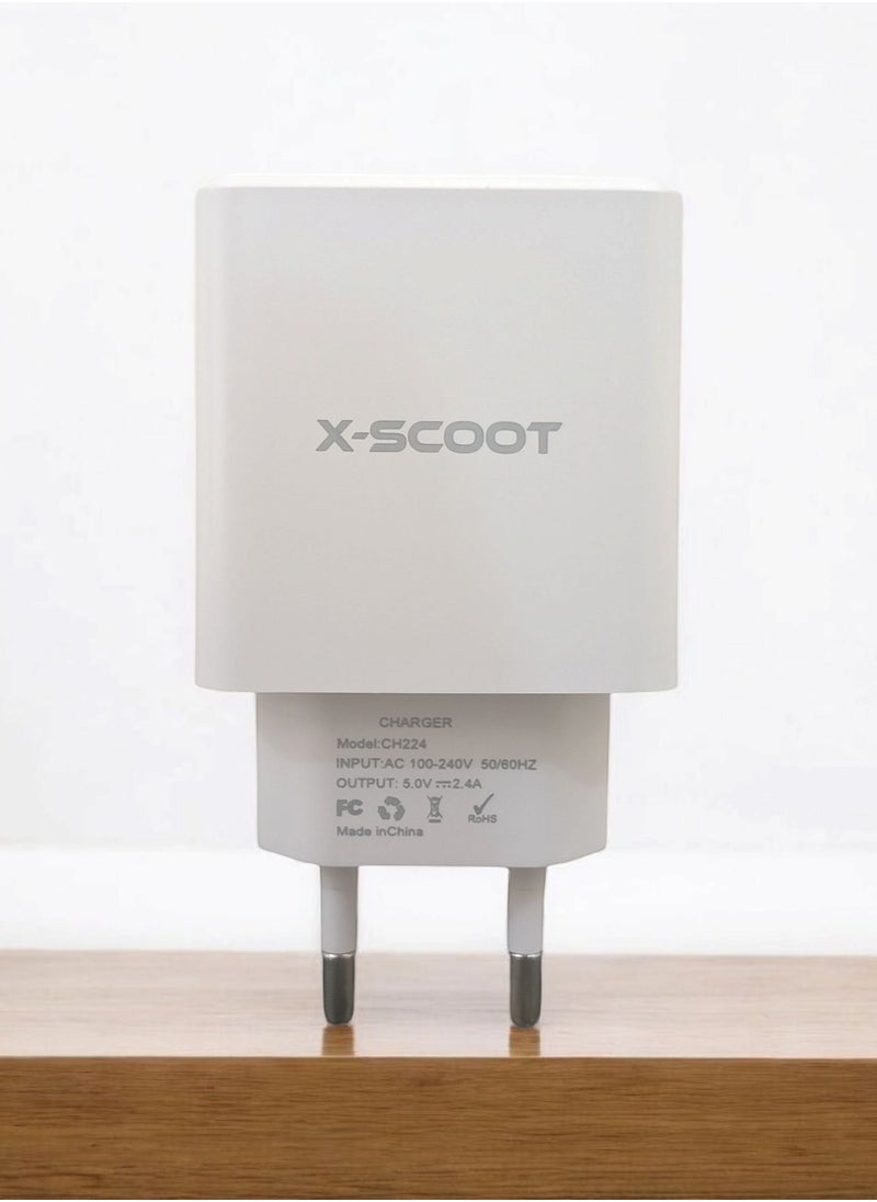 X-SCOOT - Fast LED Charging Adapter Mobile Phone Charger With Type-C Cable - Image 1