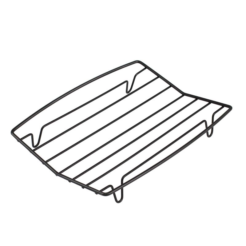 TreeLen Roasting Rack for Roasting PanBaking Rack for Cooking Roasting and GrillingV Shape NonStick Wire Rack108 Black