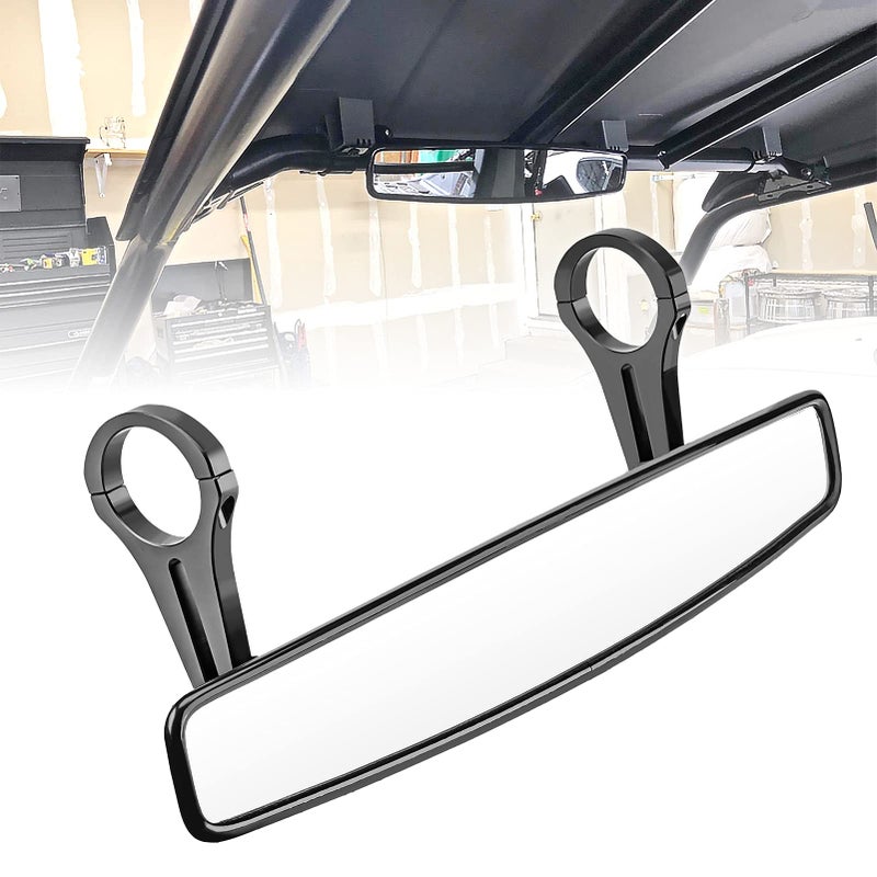 UTV 15 Rear Center Mirror with 15 Adjustable Clamp Compatible with Polaris RZR Ace PRO Rhino Fit Kawasaki Teryx Fit Yamaha Fit Arctic Cat Fit Cfmoto ZForce