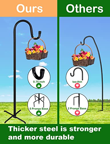 Ottsuls Shepherd-Hooks Adjustable for Bird-Feeder Lantern Plant-Hook Garden-Stake - Plant Stand Hanger for Outdoor Flower Basket, Bird Feeder Hanger Weddings Decor - Image 4