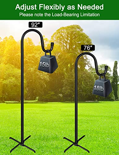 Ottsuls Shepherd-Hooks Adjustable for Bird-Feeder Lantern Plant-Hook Garden-Stake - Plant Stand Hanger for Outdoor Flower Basket, Bird Feeder Hanger Weddings Decor - Image 2