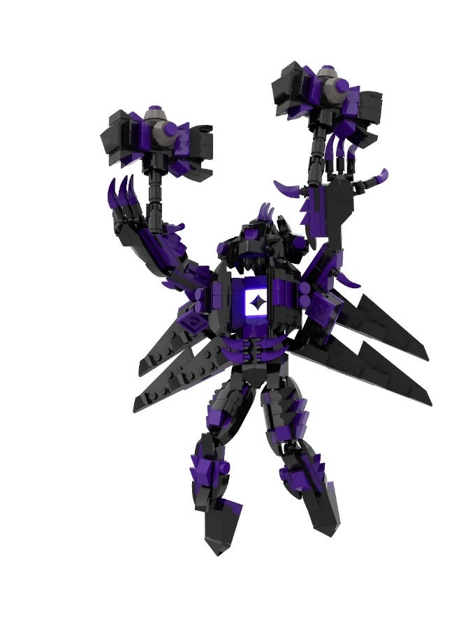 Skibidi Toilet Man Toy Building Blocks 568 Pcs Thunderbolt Double Hammer Purple Monitoring King Toy Ideas Toys Battle Horror Game Model Ideas Toys Gifts for Adult u0026 Kids  - Image 3