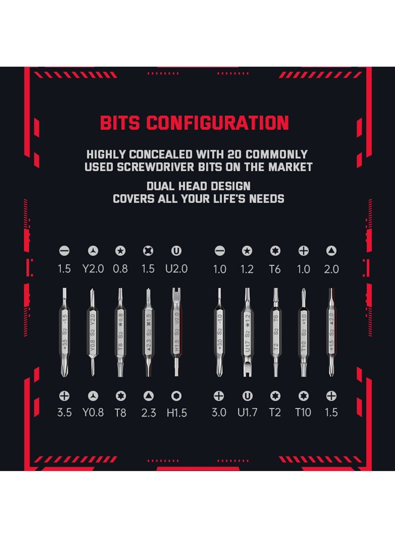 JAKEMY JM-8195 21 in 1 S-2 Bits Square Handle Design Screwdriver Black - Image 3