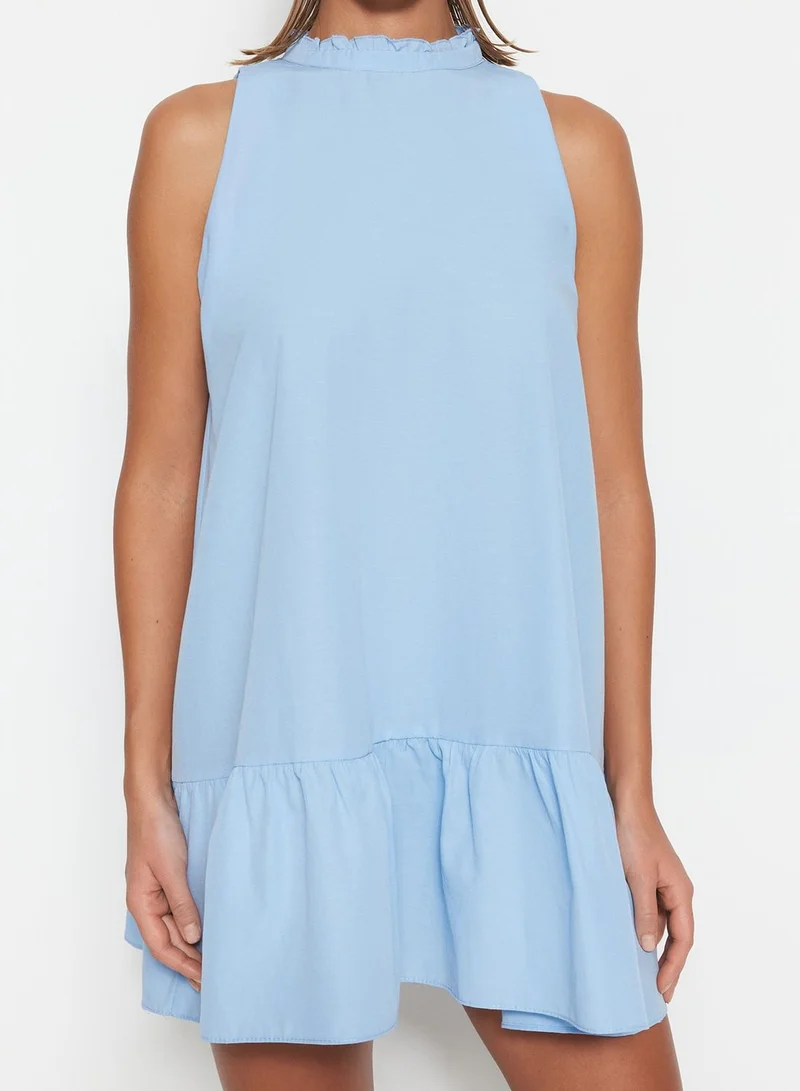 trendyol Ruffle Hem Knitted Dress