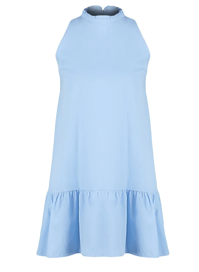 trendyol Ruffle Hem Knitted Dress