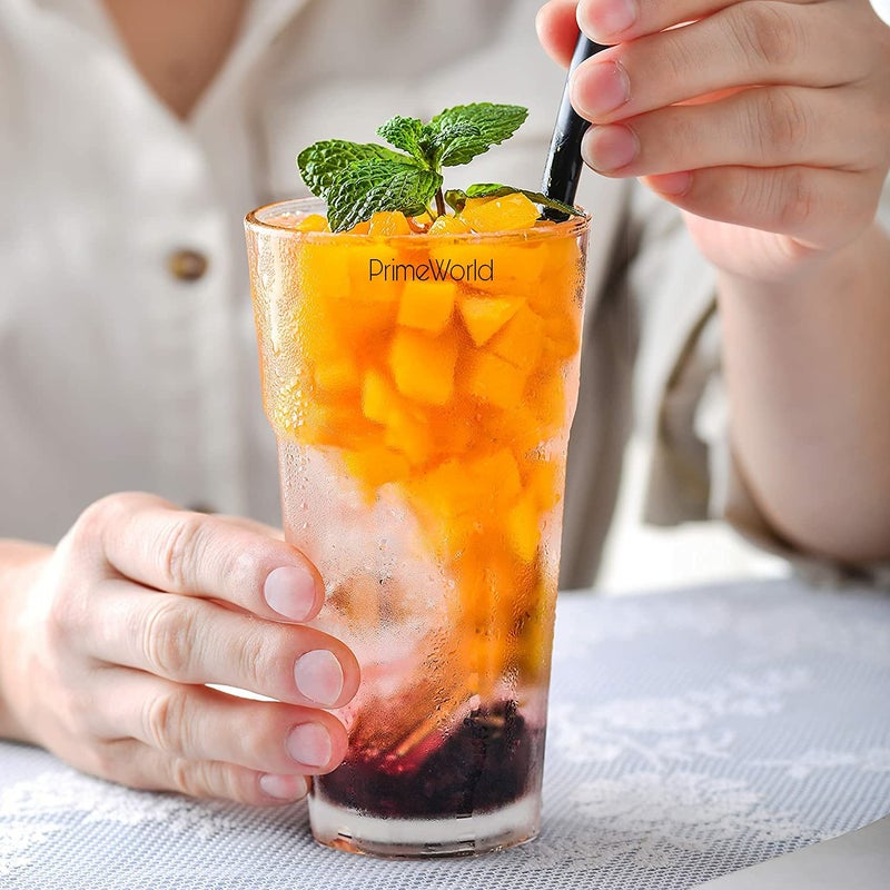 PrimeWorld كؤوس شرب طويلة من كريستال أوروبا خالية من الرصاص (295 مل) - مجموعة من 6 قطع - Image 2