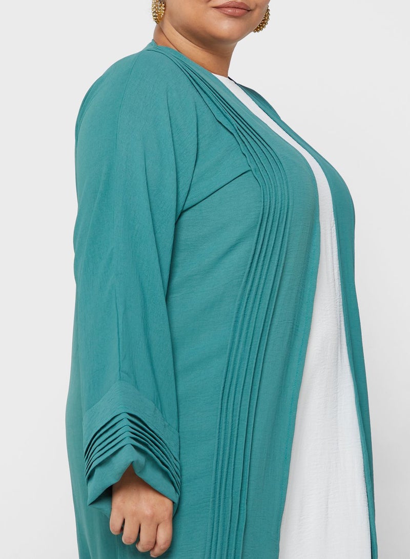 هيا كلوزيت كيرف عباية بكسرات وتفاصيل ملونة - Image 4