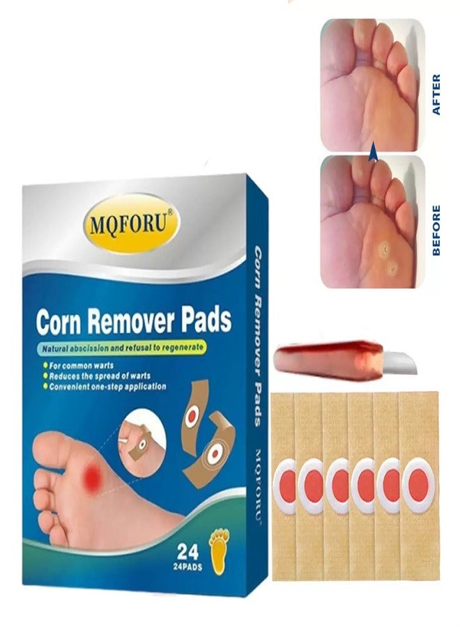 MQFORU 24 PCS Corn Removers Seal Heal Bandage with Hydrogel Technology Removes Corns Fast and Provides Cushioning Protection Against Shoe Pressure and Friction for All Day Pain Relief  - Image 2
