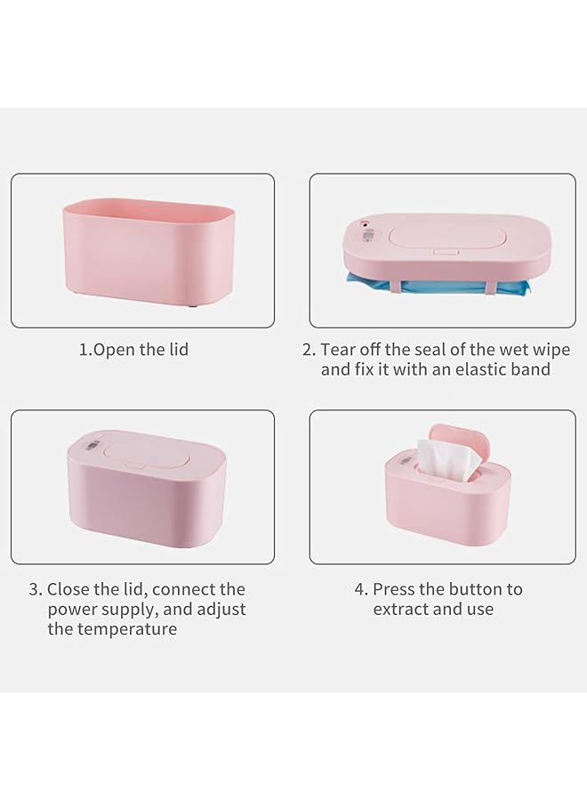 Usb Baby Wet Wipe Warmer 3 Temperature Modes Diaper Wipe Warmer 10W Constant Temperature Large - Image 3