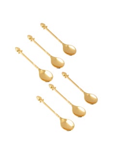 Dania 6-piece tea spoon set with gold holder  - Image 2