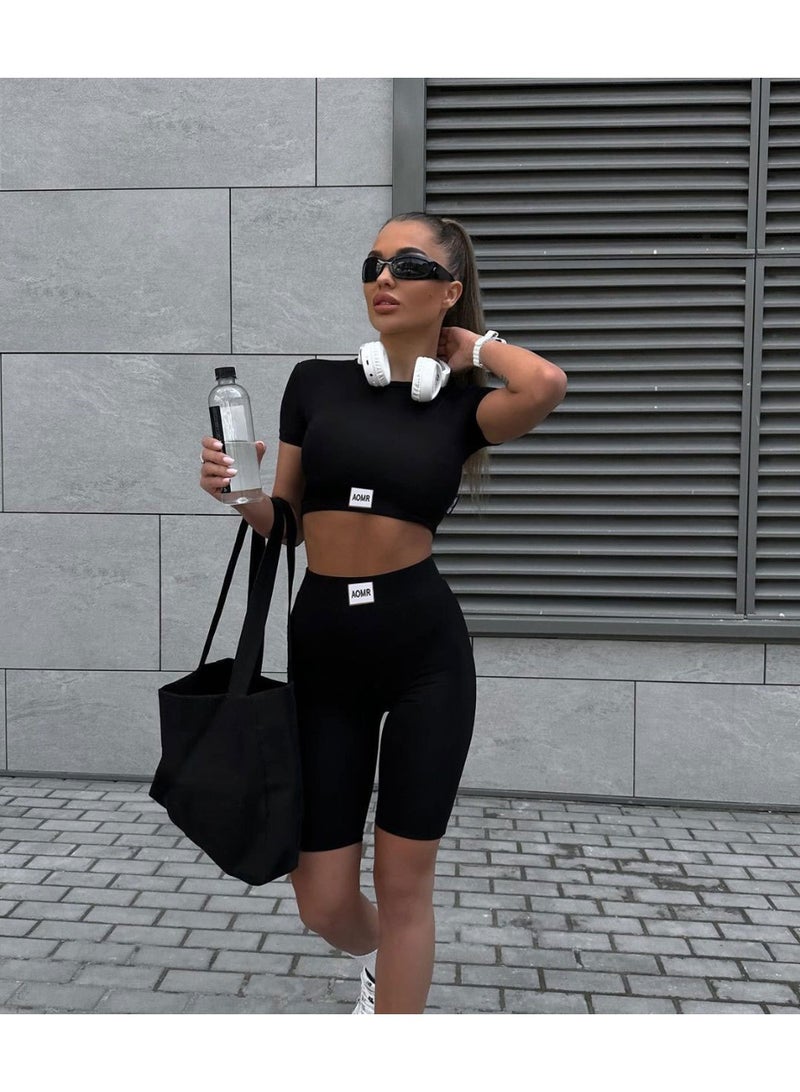 general 2025 - 2026 Solid Color Patchwork Fitness Yoga Comfort Set for Exercise - Image 2