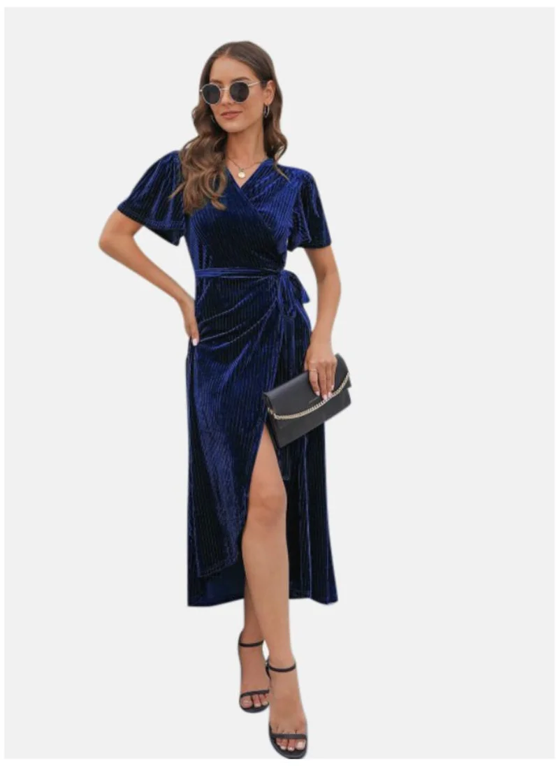YUNIQEE Velvet Wrap Dress