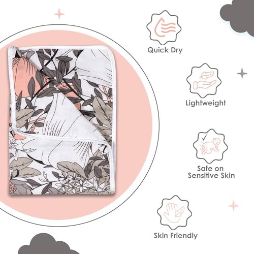 Divine Casa Floret 100% Cotton Single Kids Dohar | 120 GSM | Soft & Lightweight Throw Blanket | Cozy & Breathable Bedding | All-Season Comfort | 140 x 100 CM, Griffin - Image 4