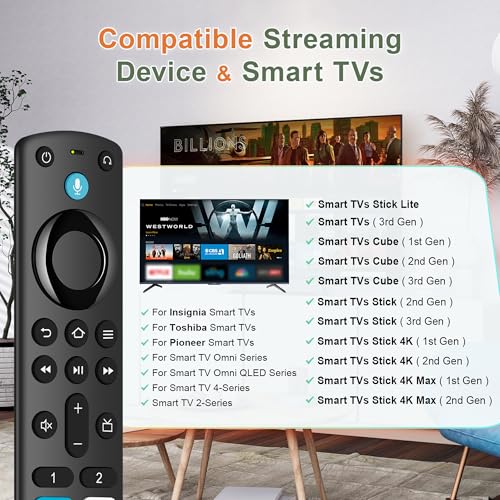PUPINGPIG Replacement Remote Control for Fire Smart TV Stick, for TV FireStick Remote(2nd Gen/3rd Gen/4K/Lite/4K Max)/TVs Cube, for Insignia Fire Smart TV with Voice Control - Image 2