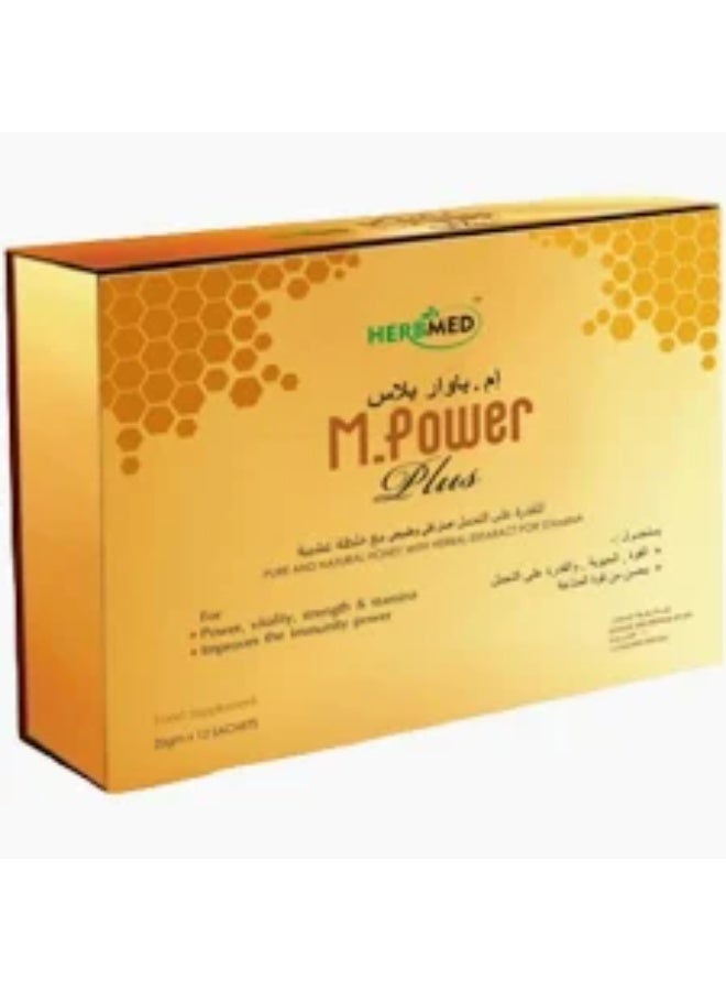 M.POWER PLUS HONEY 20G SACHECT 12S