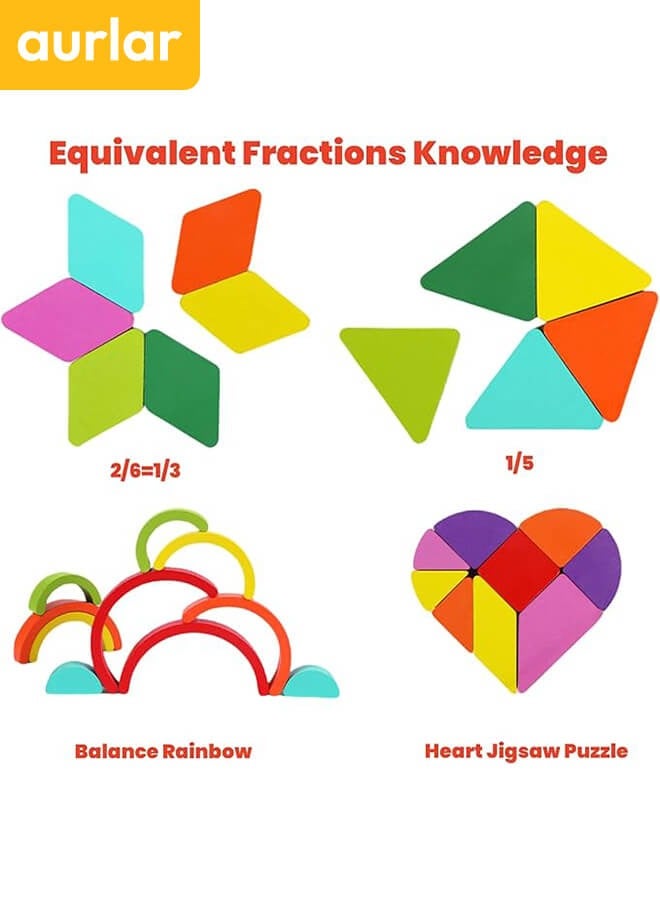 Aurlar 1 Set Early Education Jigsaw Puzzle Geometry Toys Puzzle Toys Interactive Toys Wooden Blocks Teaching Materials Toddler - Image 3