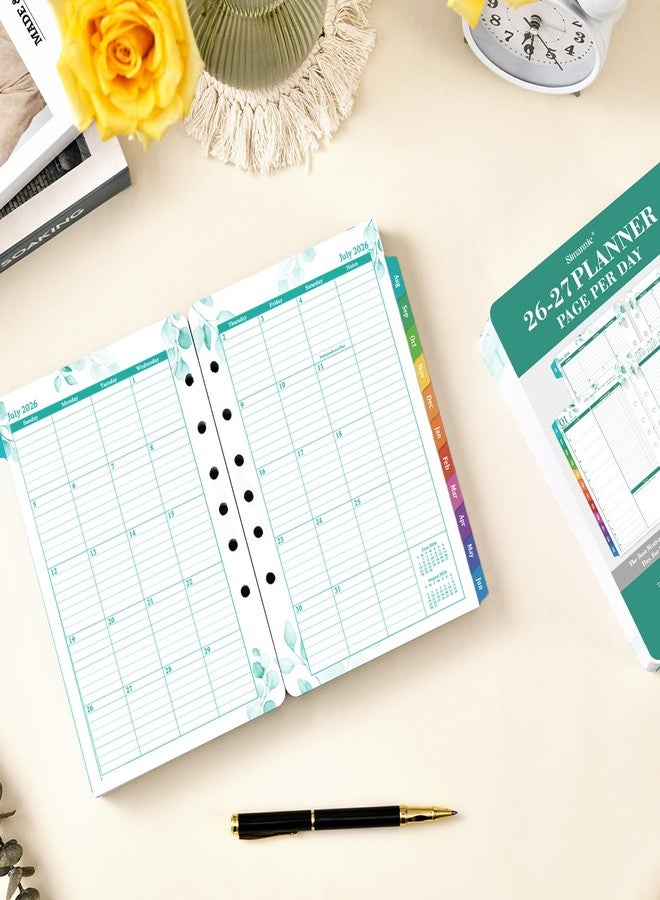 Vondafe 2026-2027 Planner Refills - JUL 2026 - JUN 2027 Planner Refills, Two Pages Per Day, Daily Planner 2026-2027, 5.5" x 8.4" Ring-Bound Organizer, Daily Tracker & Schedule, Coloful Tabs - Image 2