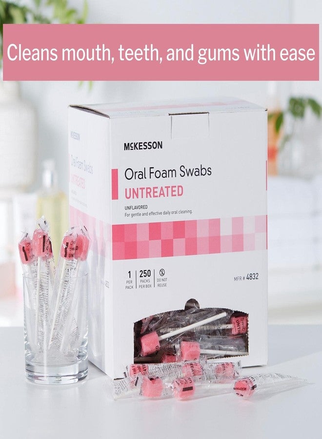 McKesson Oral Foam Swabs, Untreated, Gentle and Daily Oral Cleaning, Unflavored, 250 Count, 1 Pack - Image 2